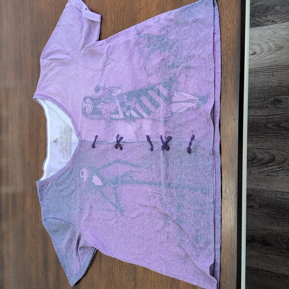 Tim Burton Nightmare Before Christmas V-Neck Tee Shirt